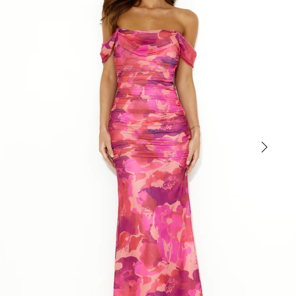 Hello Molly Pink Off-Shoulder Bodycon Maxi Dress